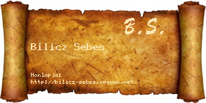 Bilicz Sebes névjegykártya